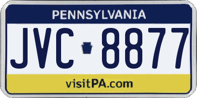 PA license plate JVC8877