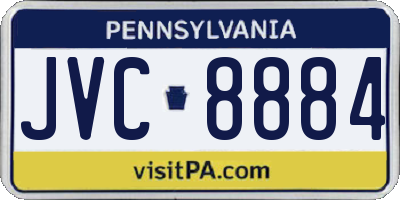 PA license plate JVC8884