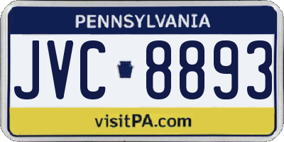 PA license plate JVC8893