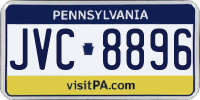 PA license plate JVC8896