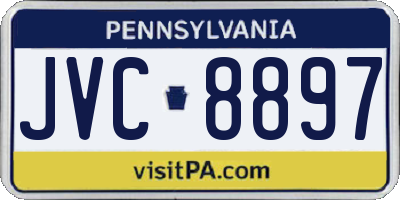 PA license plate JVC8897