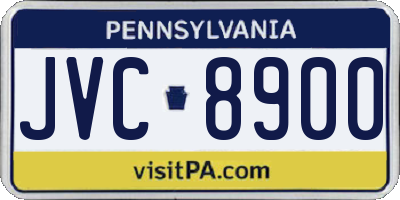 PA license plate JVC8900