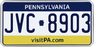 PA license plate JVC8903