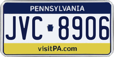 PA license plate JVC8906