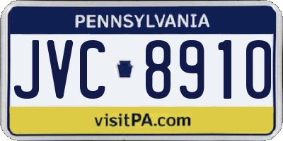 PA license plate JVC8910