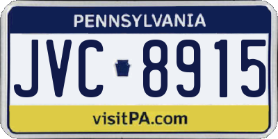 PA license plate JVC8915