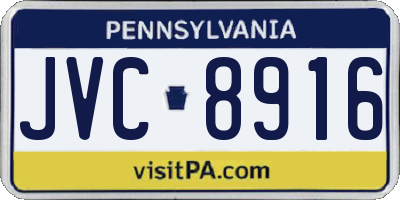PA license plate JVC8916