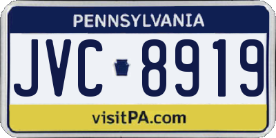 PA license plate JVC8919