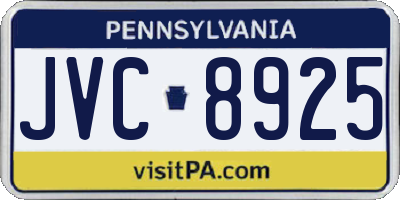 PA license plate JVC8925