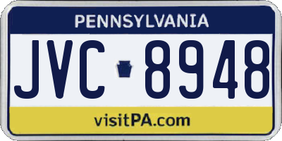PA license plate JVC8948