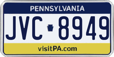 PA license plate JVC8949
