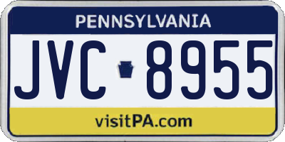 PA license plate JVC8955