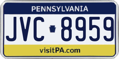 PA license plate JVC8959