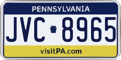 PA license plate JVC8965