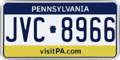 PA license plate JVC8966