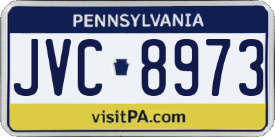 PA license plate JVC8973
