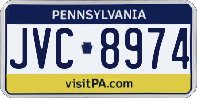 PA license plate JVC8974