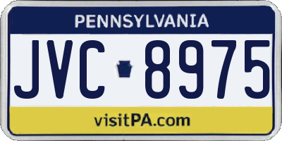 PA license plate JVC8975