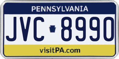 PA license plate JVC8990