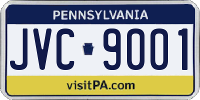 PA license plate JVC9001