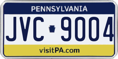 PA license plate JVC9004