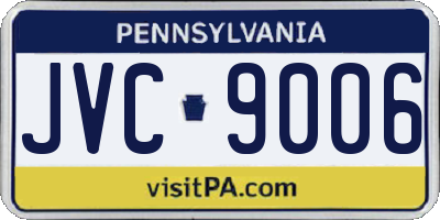 PA license plate JVC9006