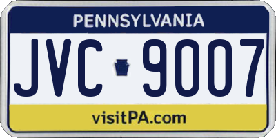 PA license plate JVC9007