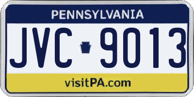 PA license plate JVC9013