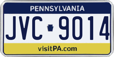 PA license plate JVC9014