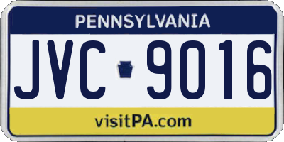 PA license plate JVC9016