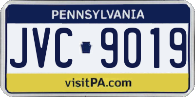 PA license plate JVC9019