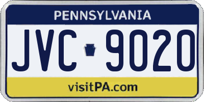 PA license plate JVC9020