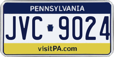 PA license plate JVC9024