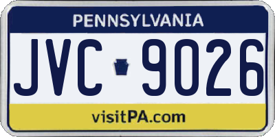 PA license plate JVC9026