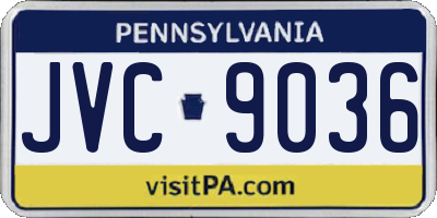 PA license plate JVC9036