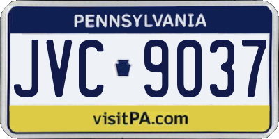 PA license plate JVC9037