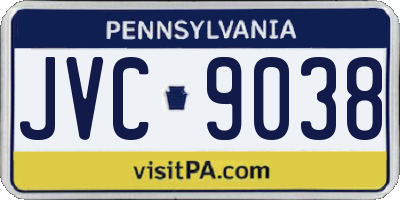 PA license plate JVC9038