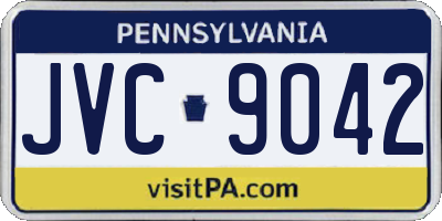 PA license plate JVC9042