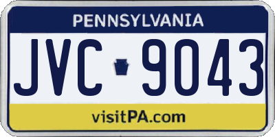 PA license plate JVC9043
