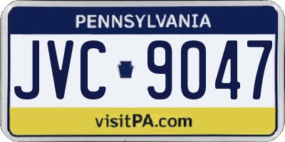 PA license plate JVC9047