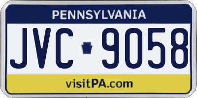 PA license plate JVC9058