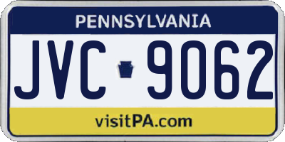 PA license plate JVC9062