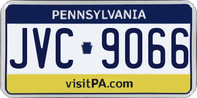 PA license plate JVC9066