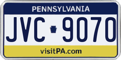 PA license plate JVC9070