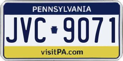 PA license plate JVC9071