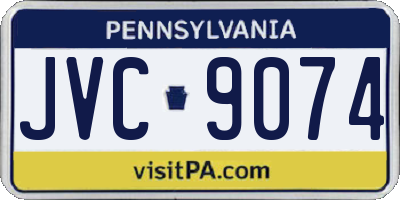 PA license plate JVC9074