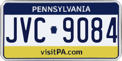 PA license plate JVC9084