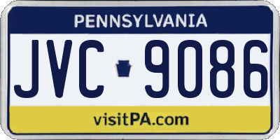 PA license plate JVC9086