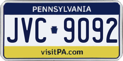 PA license plate JVC9092