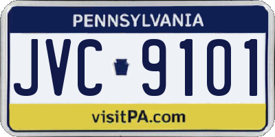 PA license plate JVC9101